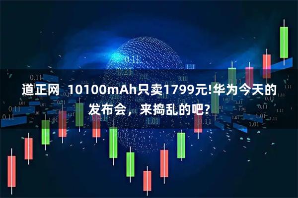 道正网  10100mAh只卖1799元!华为今天的发布会，来捣乱的吧?
